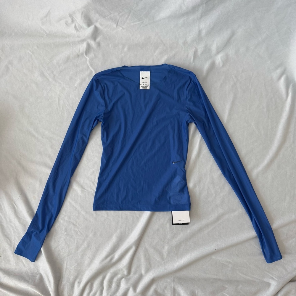 NWT Nike Blue FutureMove Dri-FIT sheer long sleeve top XS